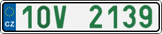 License plate of the Czech Republic, Oldtimers (2001)