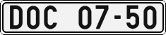 License plate of the Czech Republic, Cars (1960)