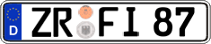 German license plate, Regular plates