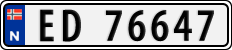 License plate of Norway, Cars