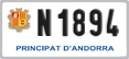 License plate of Andorra, Motorcycles (A 1234)