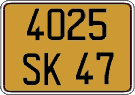 French license plate, FNI