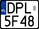 License plates of Poland, Special vehicles and motorcycles