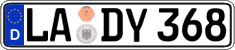 German license plate, Regular plates