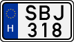 license plates of Hungary, Cars (1990)