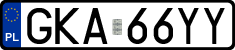 License plates of Poland, Regular car plates