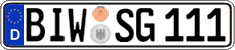 German license plate, Regular plates
