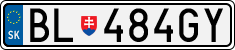 License plate of Slovakia, Cars