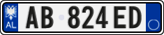 License plate of Albania, Cars (2011)