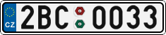 License plate of the Czech Republic, Cars (2001)