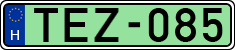 license plates of Hungary, Electric vehicles (1990)