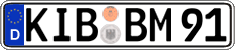 German license plate, Regular plates