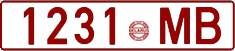 License plate Belarus, Cars (1992)