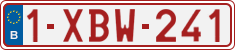 License plate of Belgium, Regular plates (2010)