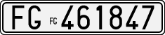 License plate of Italy, Cars (1927 year series)
