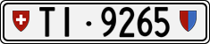License plate of Switzerland, Cars