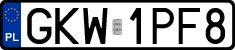 License plates of Poland, Regular car plates