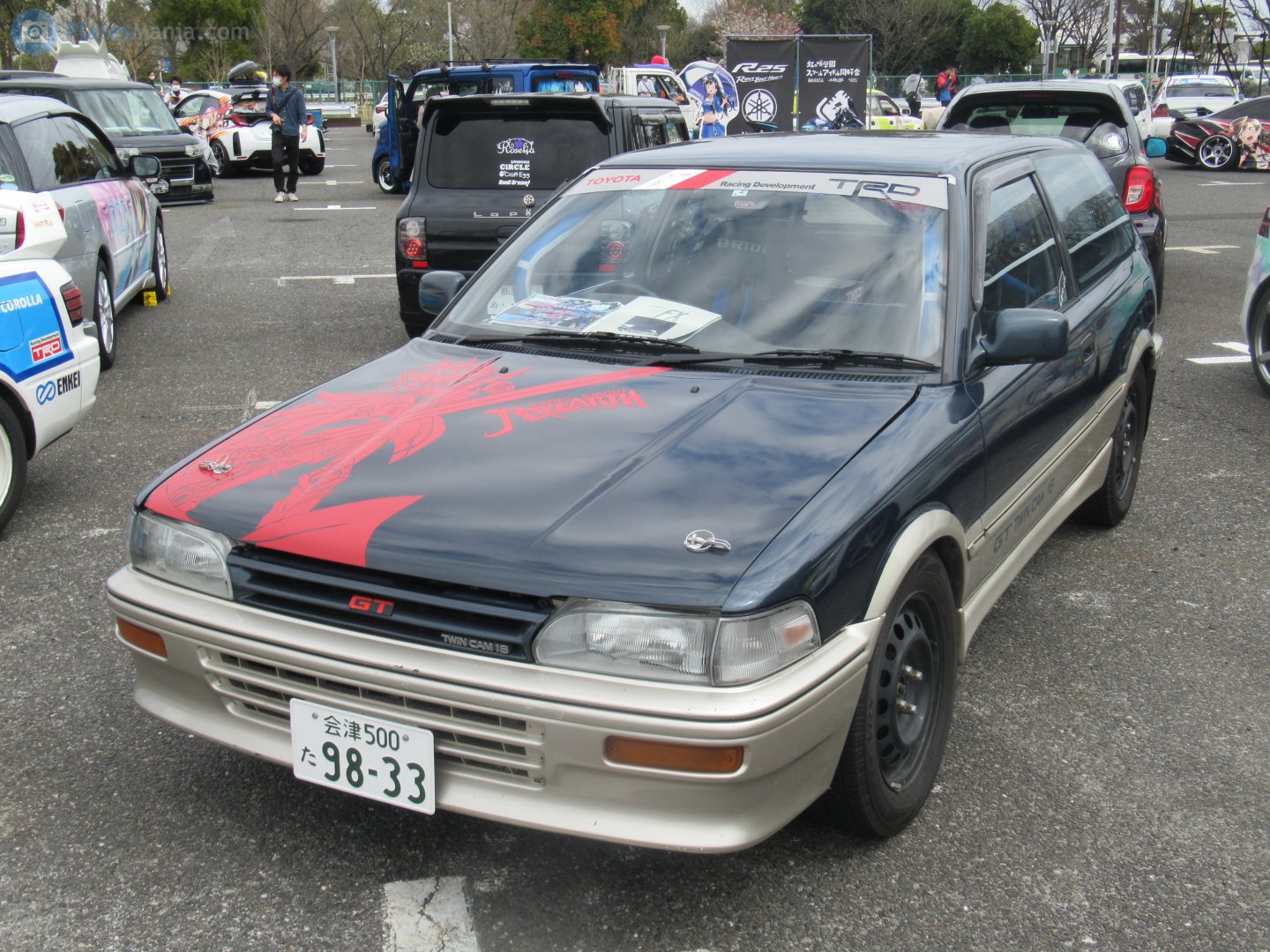 会津 500 た 9833, Toyota Corolla 6th gen (FX) 3-door Hatch (E90), 1987–1992