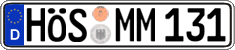 German license plate, Regular plates