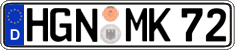 German license plate, Regular plates