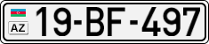 License plate of Azerbaijan, Cars