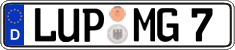 German license plate, Regular plates