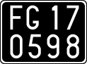 License plate of Italy, Cars (1927 year series)