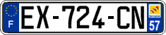 French license plate, SIV (ordinary)
