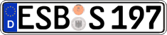 German license plate, Regular plates