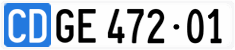 License plate of Switzerland, Diplomatic