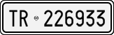 License plate of Italy, Cars (1927 year series)