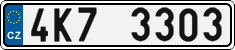 License plate of the Czech Republic, Cars (2001)