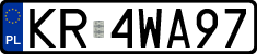 License plates of Poland, Regular car plates