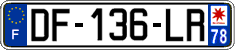 French license plate, SIV (ordinary)