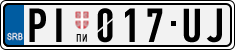 License plate of Serbia, Cars