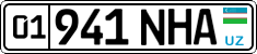 License plate of Uzbekistan, Organizations