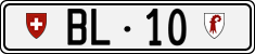 License plate of Switzerland, Cars