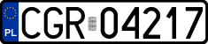 License plates of Poland, Regular car plates