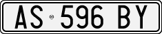 License plate of Italy, Cars (1994 year series)