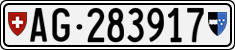 License plate of Switzerland, Cars