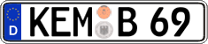 German license plate, Regular plates