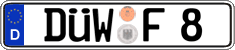 German license plate, Regular plates
