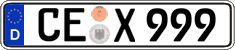 German license plate, Regular plates