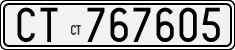 License plate of Italy, Cars (1927 year series)