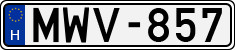 license plates of Hungary, Cars (1990)