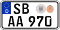German license plate, Regular plates