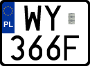 License plates of Poland, Special vehicles and motorcycles