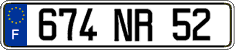 French license plate, FNI