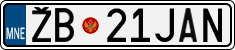 License plate of Montenegro, Vanity Plates
