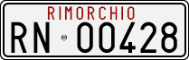 License plate of Italy, Trailers (1927 year series)